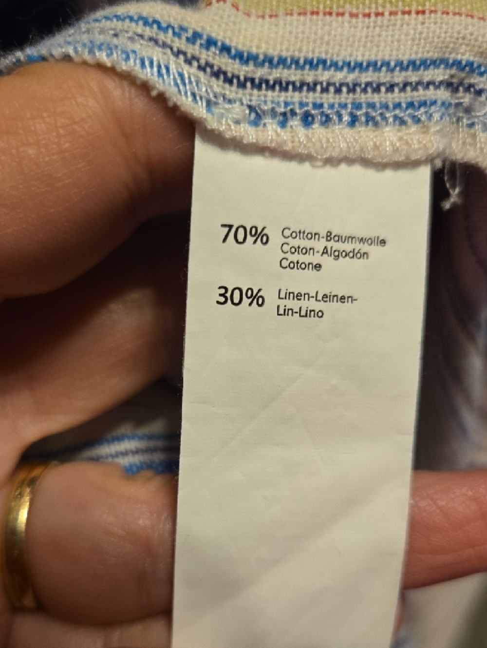New Cupshe Natural Cream Blue Multi-Stripe Drawstring Shorts Size Small - Picture 7 of 8